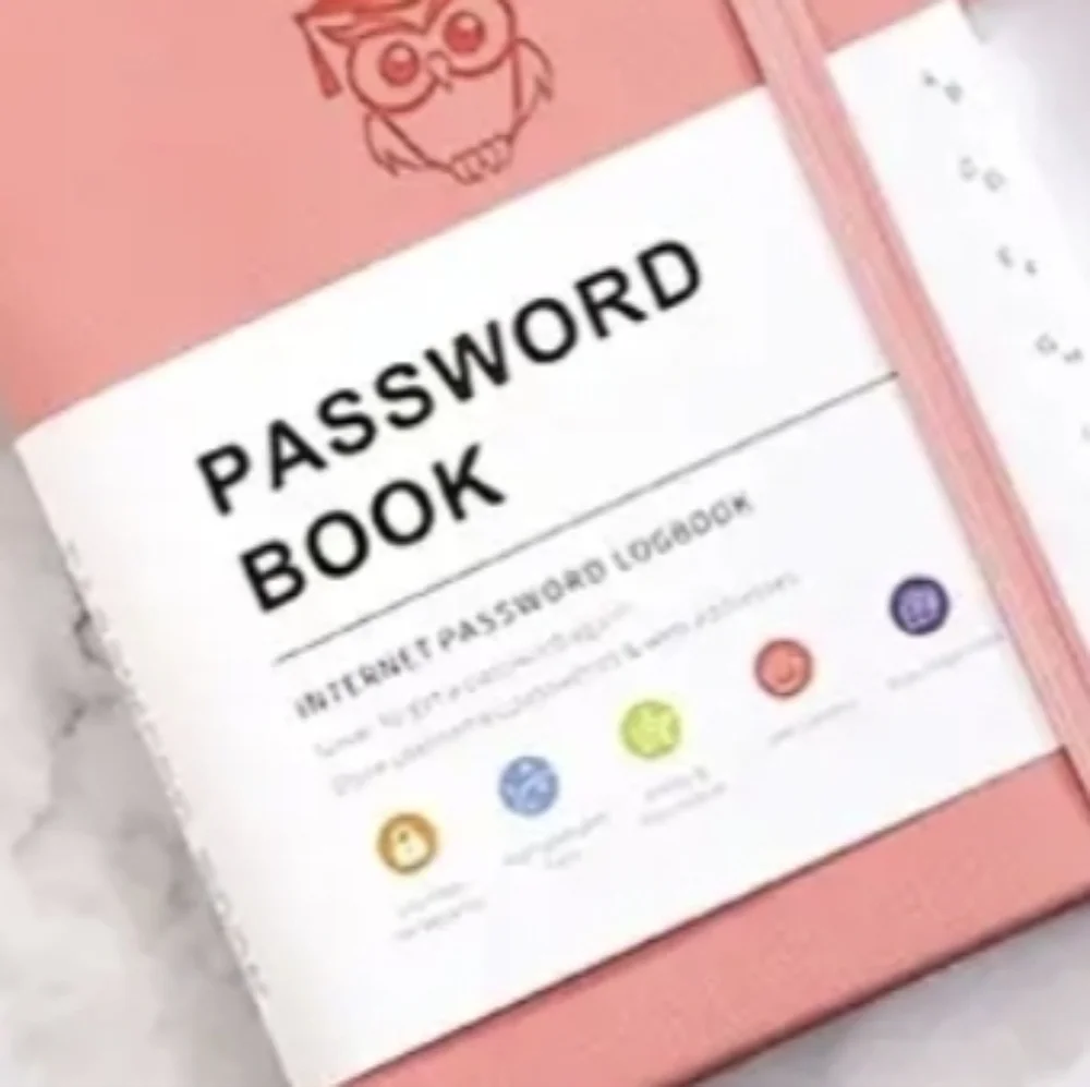 NWOT Pink Password Log Book